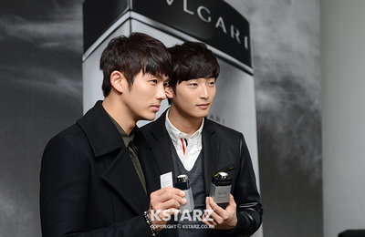 2AM 정진운 임슬옹'불가리 맨 익스트림' 론칭 행사 참석했다.