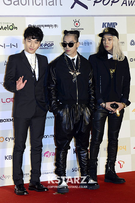 빅뱅 승리,태양,지용, '제2회 가온차트 K-POP 어워드' 시상식 레드카펫 참석