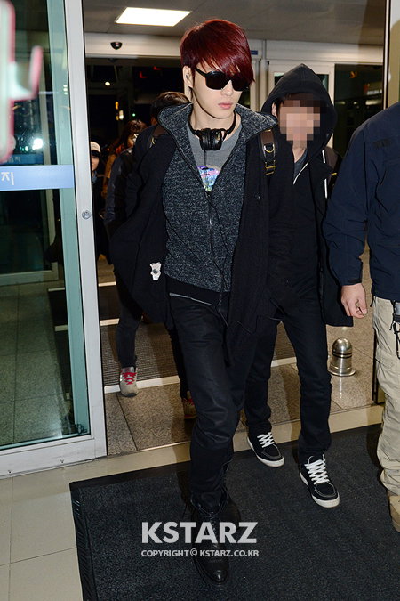 김재중, 15일오후 팬미팅차 인천국제공항을 통해 방콕으로 출국