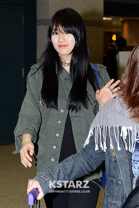 미스에이 수지, 17일 오후 싱가포르 쇼케이스를 마치고 인천공항을 통해 귀국