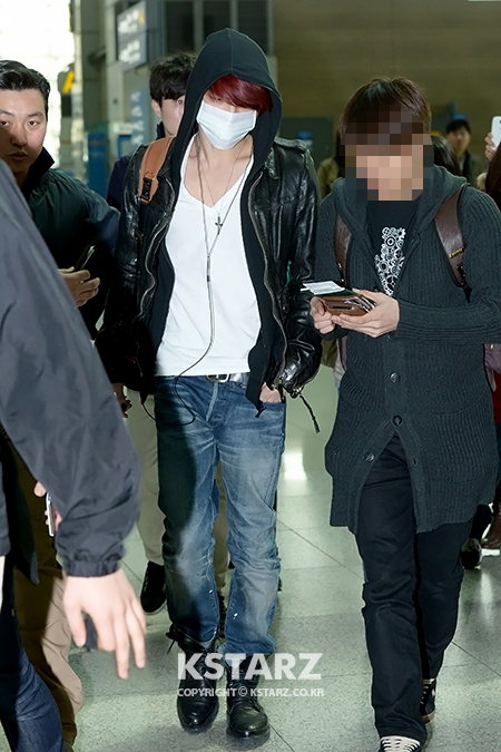 김재중, 16일 오전 상하이 팬미팅차 인천국제공항을 통해 출국