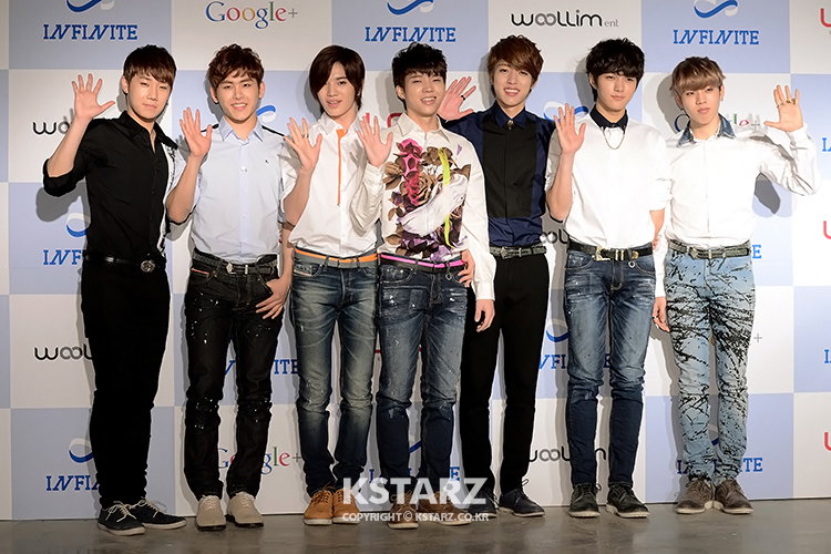 그룹 인피니트 21일 서울 여의도 IFC몰 M pub에서 인피니트의 새 앨범 발매기념 기자간담회 참석