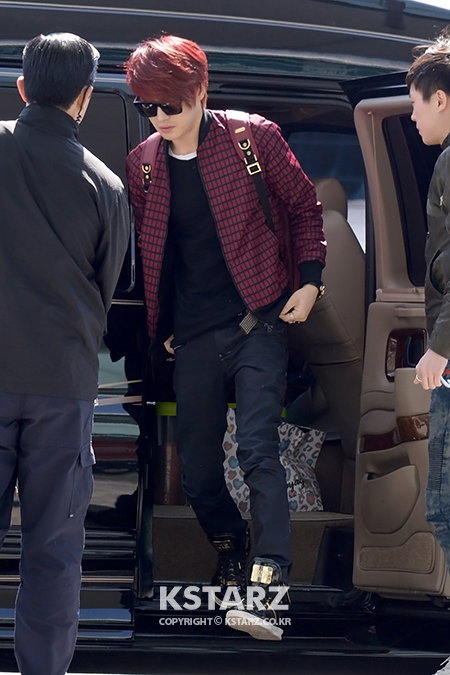 김재중, 23일 오후 홍콩에서 열리는 팬미팅차 인천국제공항을 통해 출국