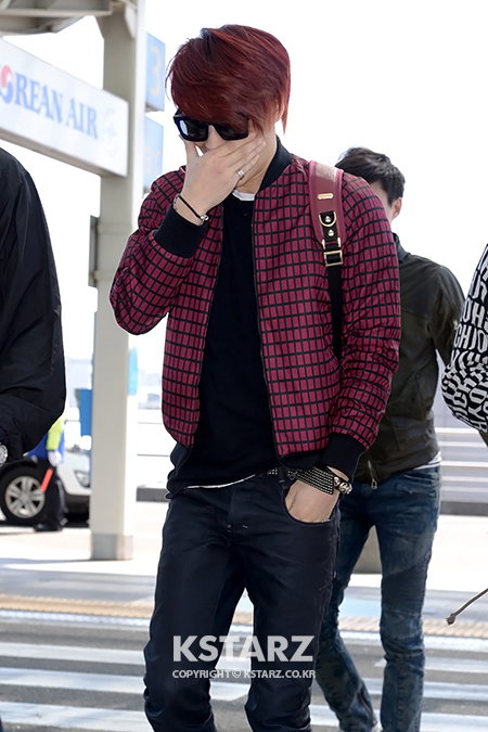 김재중, 23일 오후 홍콩에서 열리는 팬미팅차 인천국제공항을 통해 출국
