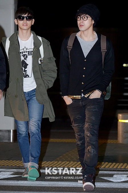 동방신기, 23일 오후 태국 에서 열리는 '미샤 미라클 그랜드 오프닝' 행사 참석차 인천국제공항을 통해 출국