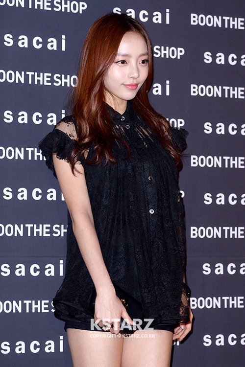 카라 구하라, 24일 서울 중구 신세계백화점 본관 트리니티 가든에서 '분더샵(BOON THE SHOP)' 사카이 AW 2013 패션쇼 참석