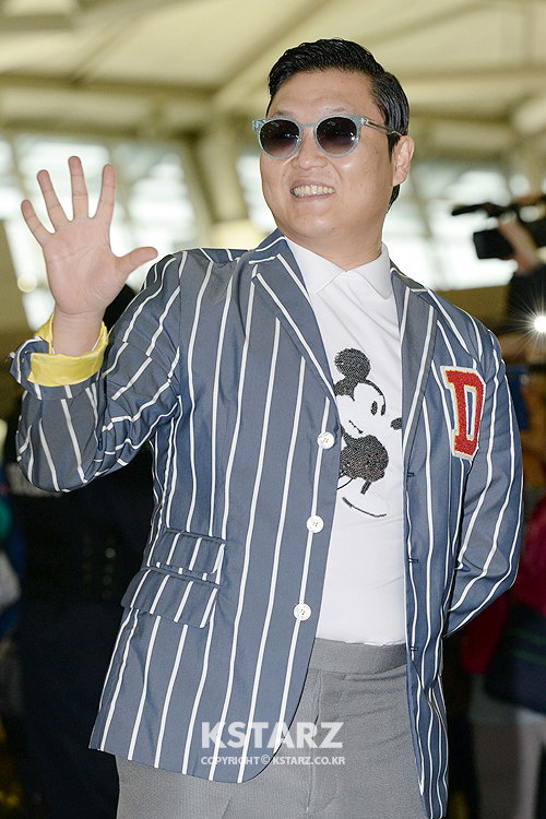 싸이, 25일 오전 신곡 ‘젠틀맨’의 본격적인 미국 현지 프로모션을 위해 인천국제공항을 통해 출국