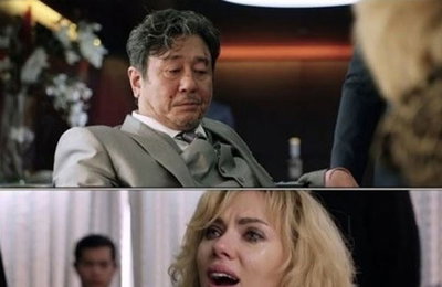 '루시' 스칼렛 요한슨, 최민식 한국어 호통에 눈물 '뚝뚝'