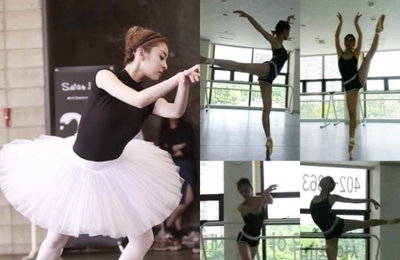 운널사 왕지원 발레 영상, 순수 민낯 + 완벽 몸매 돋보여