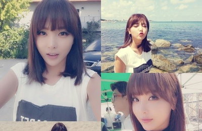 홍진영 "틈새 휴가 즐기기다용" 애교넘치는 일상들