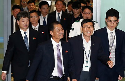 북한 올림픽 위원회 방한, 질문에는 '묵묵부답'