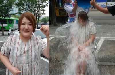 이국주 아이스버킷 챌린지 동참 '시원한 물폭탄 세례'