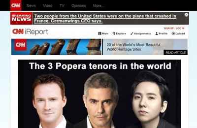 임형주, 美CNN ‘세계 3대 팝페라 테너’선정