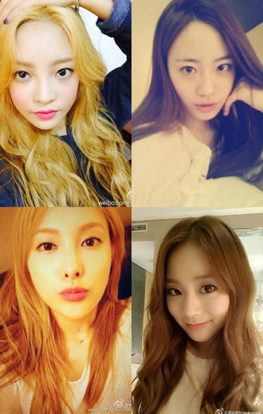 [사진]구하라, 박규리, 한승연, 허영지 웨이보