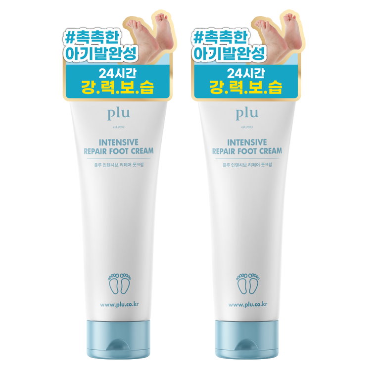 플루 인텐시브 리페어 풋 크림, 2개, 100g, 1개입