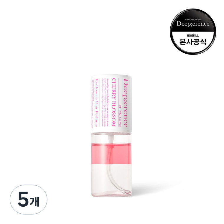 딥퍼랑스 손상모 케어 퍼퓸 헤어 미스트 에센스 [리바운스 체리블라썸], 5개, 30ml