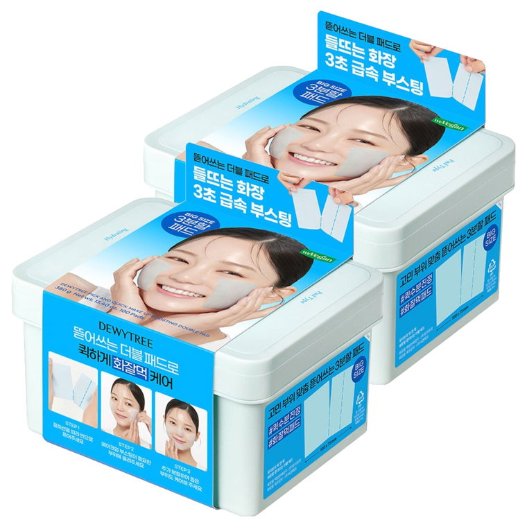 듀이트리 픽앤퀵 화장발 뜯어쓰는 더블 패드 380g, 100매입, 2개
