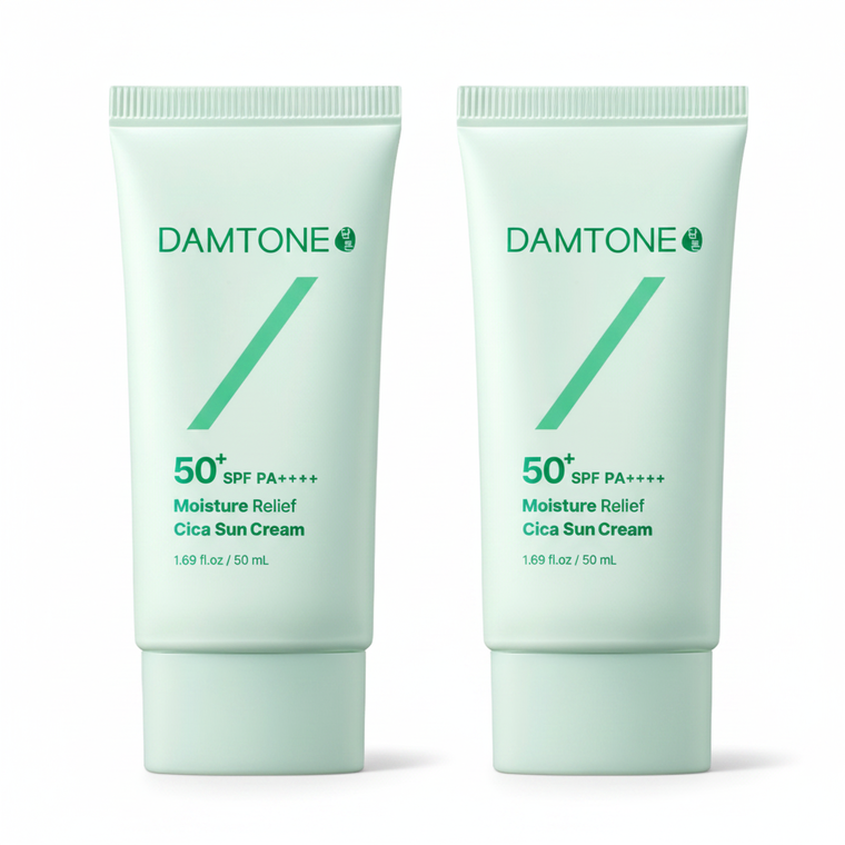 담톤 저자극 눈시림없는 클리닉개발 순한 수분진정 백탁없는 발림성좋은 선크림 SPF50 PA , 2개, 50ml
