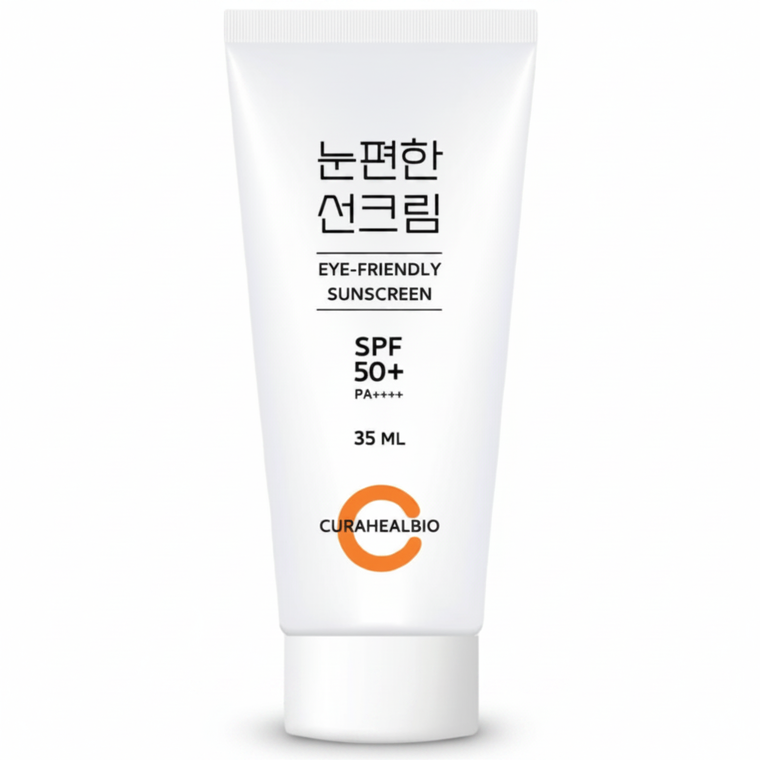 눈시림없는 눈편한 선크림 SPF50 PA 무백탁 저자극 눈편한썬크림 | 큐라힐바이오, 2개, 35ml