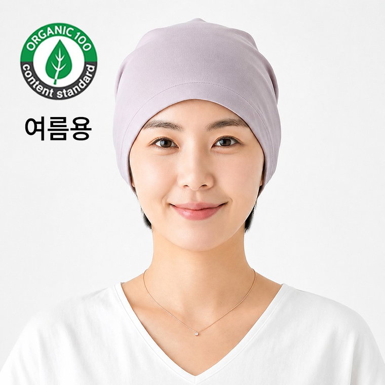 모모안 항암모자 오가닉순면100% 수면비니 국내생산 사계절