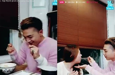 '지금 먹으러 갑니다' 태양, 팬과 즐거운 식사 '소탈한 매력' 자랑