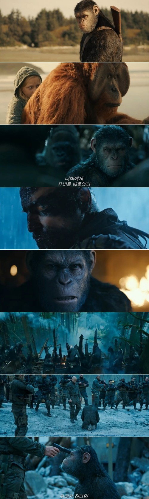 [사진]영화 '혹성탈출: 종의 전쟁' 티저화면 캡처
