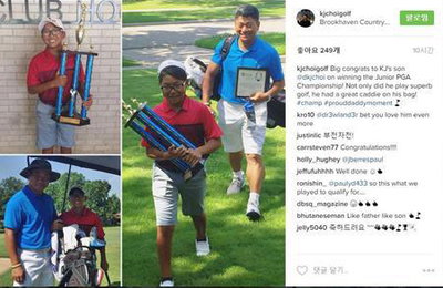 최경주 차남 최강준 "PGA 투어 10승 할래요, 아빠보다 많이"