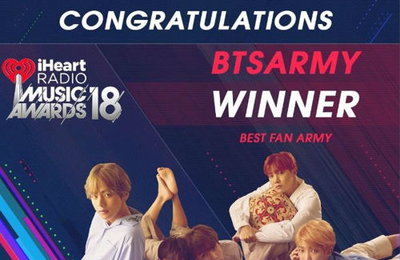 방탄소년단, 美 아이하트라디오 뮤직어워즈서 2관왕