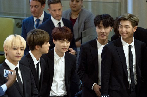 [사진]AP=연합뉴스,유엔무대 선 방탄소년단