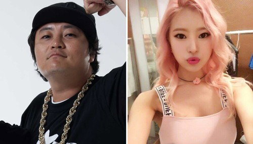 [사진]슈퍼잼레코드 제공, 아이시어 페이스북 캡처, 그룹 DJ DOC 멤버 정재용(왼쪽)과 걸그룹 아이시어 출신 선아