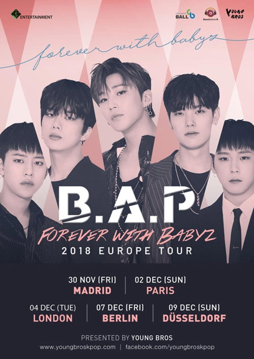 [사진]TS엔터테인먼트 제공, 그룹 B.A.P 유럽 투어 포스터

