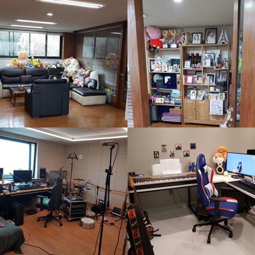 [사진]카카오엠 제공, 과천시 매입 건물 내부의 아이유 작업실
