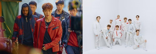 [사진]세븐식스나인엔터테인먼트, SM엔터테인먼트 제공, 엑소 레이와 그룹 NCT 127(오른쪽)