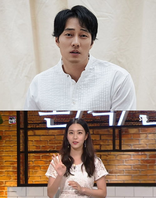 [사진]피프티원케이, '본격연예 한밤' 캡처, 배우 소지섭(위)과 조은정 아나운서(아래)