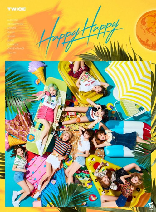 [사진]JYP엔터테인먼트 제공, 트와이스 일본 싱글 '해피 해피' 커버
