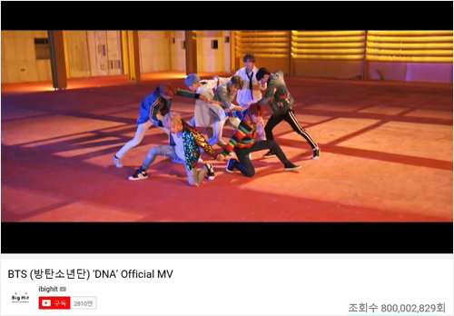 [사진]유튜브 캡처=빅히트 엔터테인먼트, 방탄소년단 'DNA' 뮤직비디오 장면