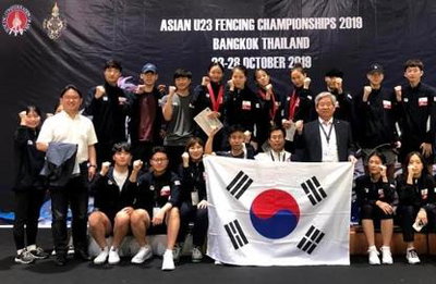 한국 펜싱, U-23 아시아선수권대회 6년 연속 종합우승