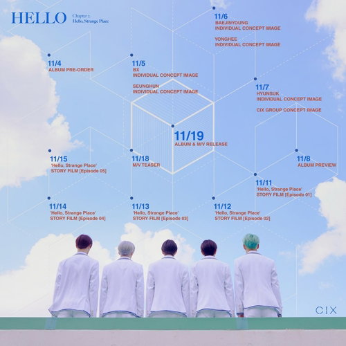 [사진]C9엔터테인먼트 제공, 보이그룹 씨아이엑스의 새 앨범 스케줄 이미지