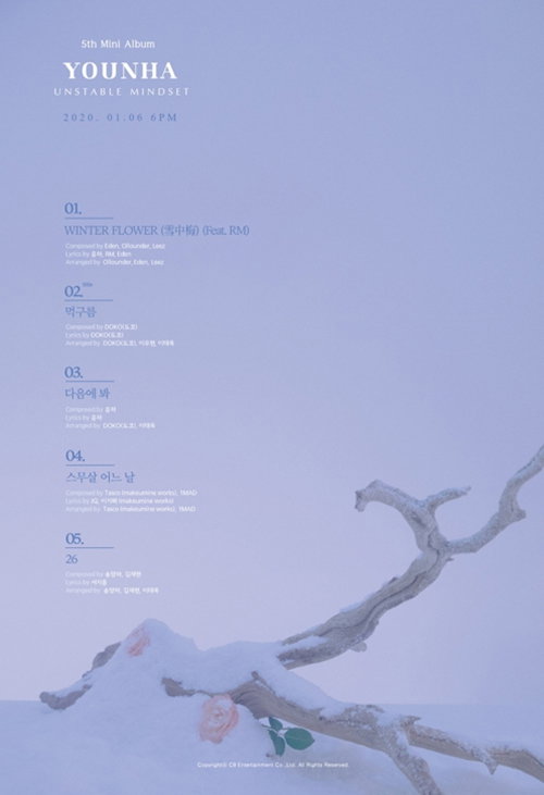 [사진]C9엔터테인먼트 제공, 윤하 신보 '언스테이블 마인드셋' 트랙리스트