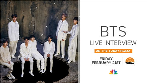 [사진]투데이 쇼 공식 트위터, 방탄소년단 21일 미국 투데이쇼 출연