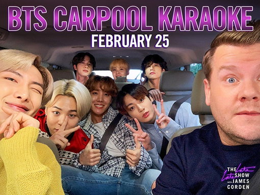 [사진]미국 CBS '제임스 코든쇼' 공식 SNS, 방탄소년단, '제임스 코든쇼' 카풀 가라오케 출연
