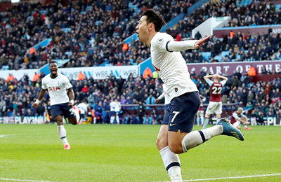 '부러진 팔로 멀티골' 손흥민, EPL 26라운드 베스트 11