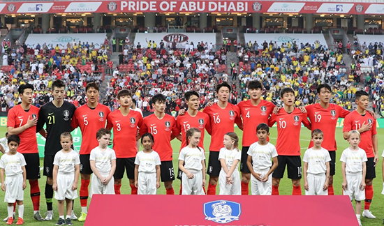 [사진]연합뉴스, 지난해 11월 브라질과의 A매치 당시 축구 대표팀