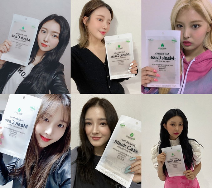 [사진]MLD엔터테인먼트 제공, 코로나19 방지를 위해 마스크 케이스 1만개를 기부한 걸그룹 모모랜드