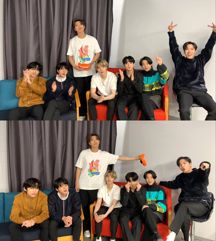[사진]빅히트엔터테인먼트 제공, 키즈 초이스 어워즈에서 '페이보릿 뮤직 그룹' 부문 상을 받은 방탄소년단