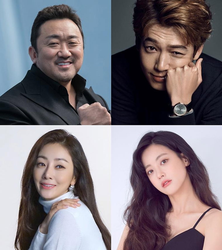 [사진]각 소속사 제공, (맨 왼쪽부터 시계방향으로) 마동석, 정경호, 오연서, 오나라
