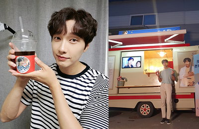 '연애는 귀찮지만 외로운 건 싫어!' 지현우, 김무열 커피차 응원 받았다 '훈훈한 우정'