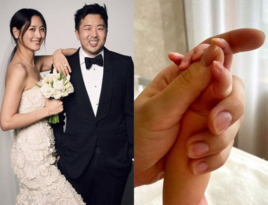 [사진]배우 수현 인스타그램 캡처, 수현-차민근 부부(왼쪽), 수현이 딸과 손잡은 사진
