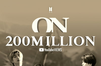 방탄소년단 'ON' 2번째 뮤비 2억뷰..통산 17번째 '韓 최다기록'