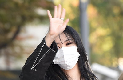 [K포토] 가수 예지, 사랑스러운 출근길